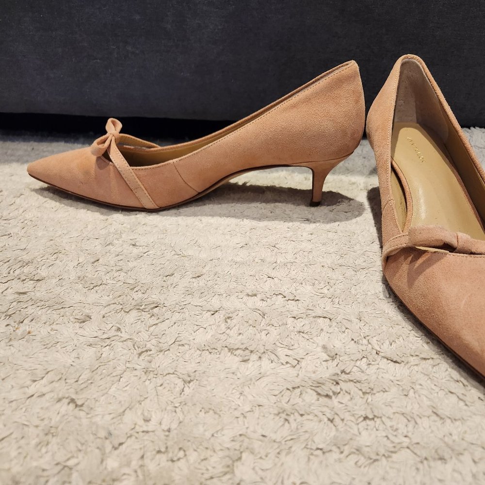 Reese Suede Bow Pumps Ann Taylor